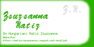 zsuzsanna matiz business card